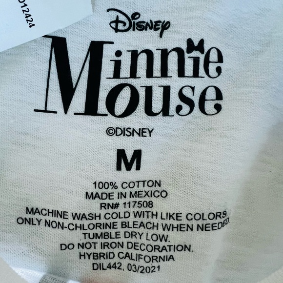 Disney Minnie Mouse White Tee Shirt Size Medium (Girls) NWT - Picture 4 of 7